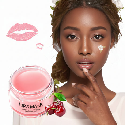 Lèvres douces et brillantes après application du masque hydratant luxe