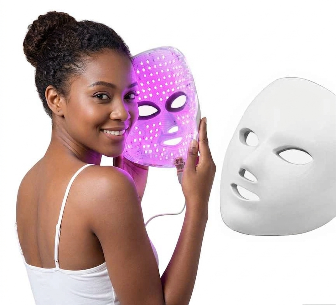 Masque LED Visage 7 Couleurs — Soin Anti-Âge & Pureté