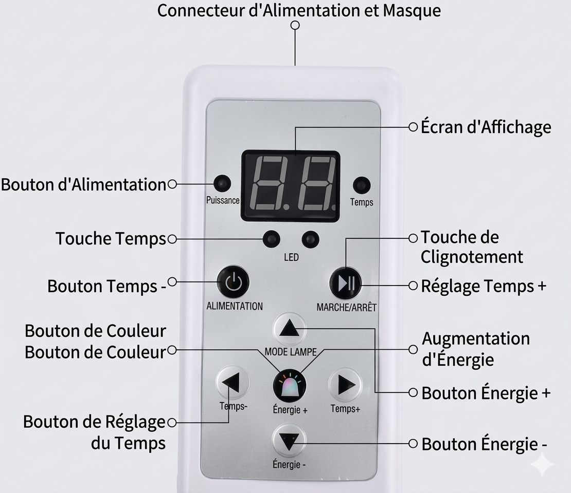 Masque LED Visage 7 Couleurs — Soin Anti-Âge & Pureté